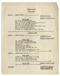 Moe Howard's 50pp. Script of Texaco Star Theater Starring Milton Berle & The Three Stooges With Shemp -- First Draft From 1948 Annotated by Moe With His Signatures -- 8.5 x 11 -- Very Good
